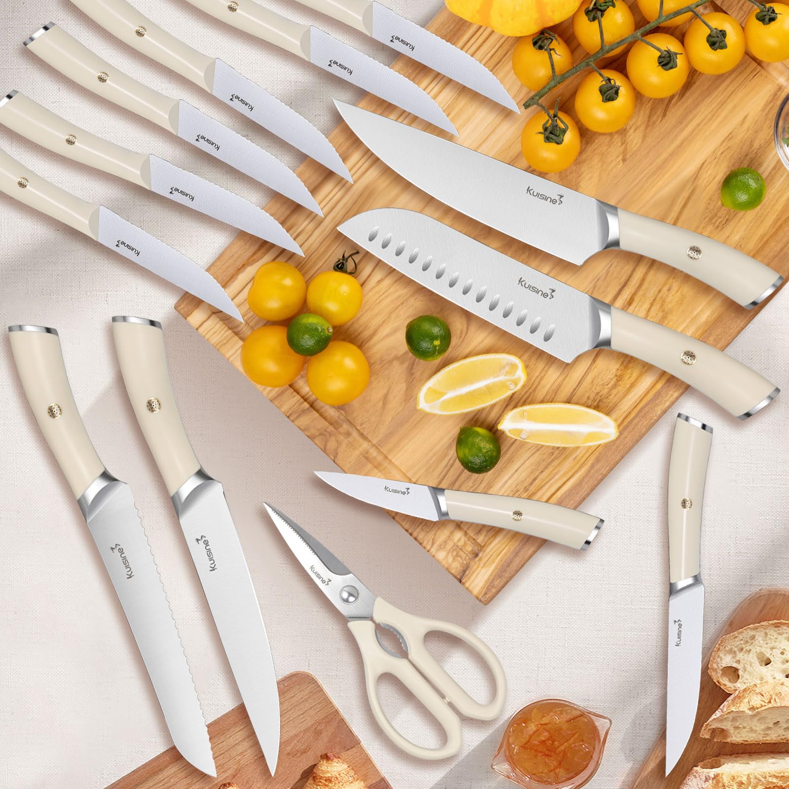 Amazon.com: Kuisine Chef Knife Set,High Carbon Stainless Steel